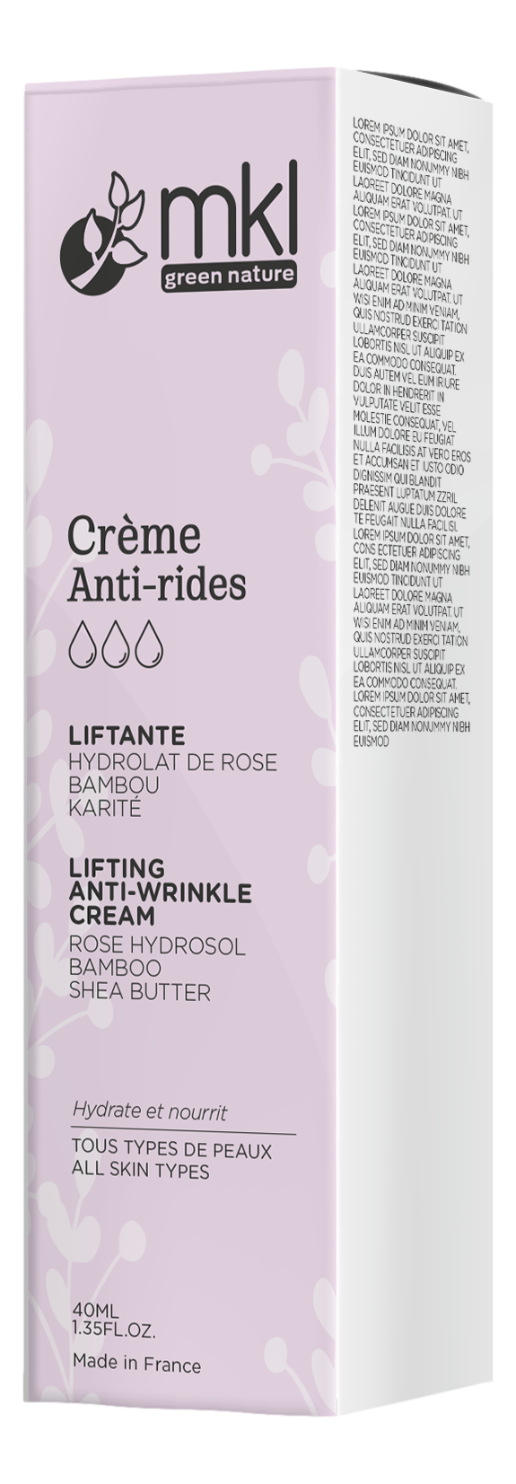 Crème anti-rides lissante bio   40ml
